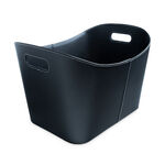 Silverflame 22" Leather Log Basket 